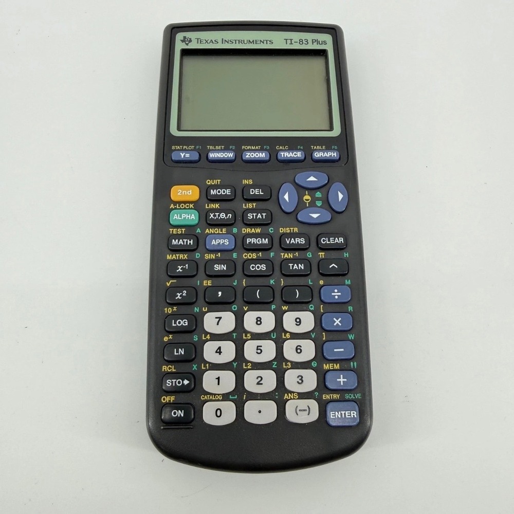 Texas Instruments TI-83 Plus Calculator Unisex OS Graphing Plastic Black Solid